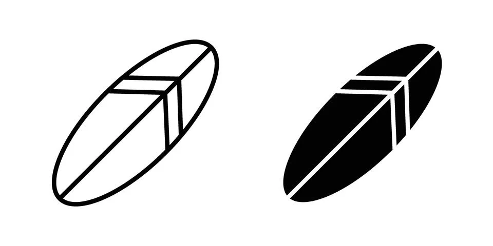 Surf board icon vector design illustrations Illustrazione stock