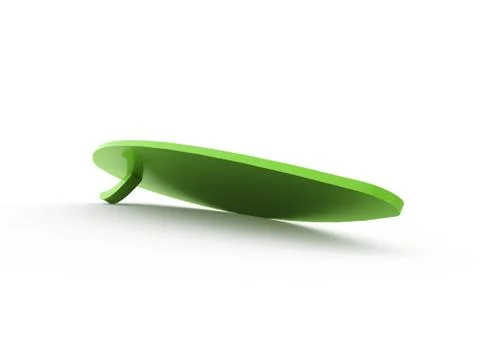 Surf board rendered isolated Stock Illustration