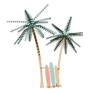 Surf Board Side View 3D Render Illustration Illustrazione stock