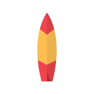 Surf board. Summer time. Isolated flat surfboard. Stock Illustration
