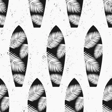 Surf Boards Seamless Pattern 스톡 일러스트