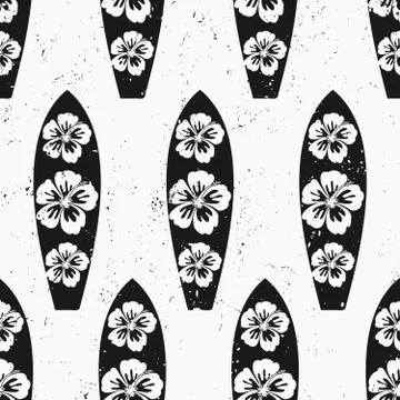 Surf Boards Seamless Pattern Illustrazione stock