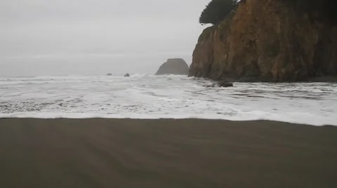 Surf ,California coast Stock Footage