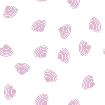 Surf clam glyph seamless pattern 스톡 일러스트