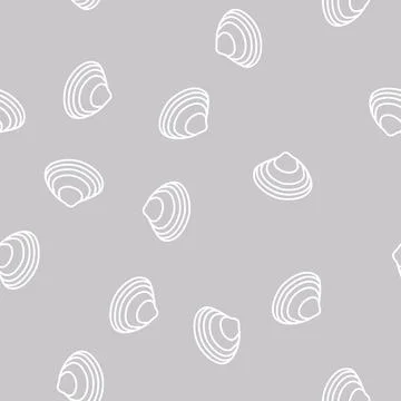 Surf clam line seamless pattern 스톡 일러스트