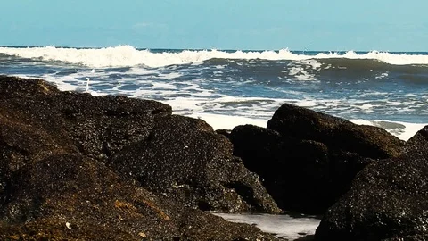 Surf Crashing Stock Footage 108553754