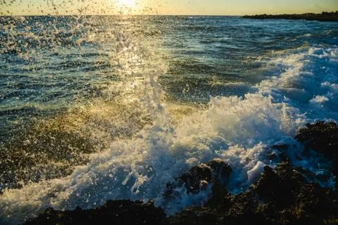 Surf at dawn Stock Photos