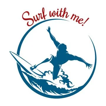 Surf Emblem Stock Illustration