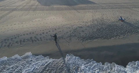 Surf Fishing Casting Stockbeeldmateriaal 128386284