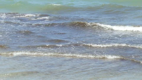 Surf, foaming water, waves, blue water Stock Footage 135320204