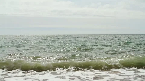 Surf frontal view of the coast Stock Footage 52894788