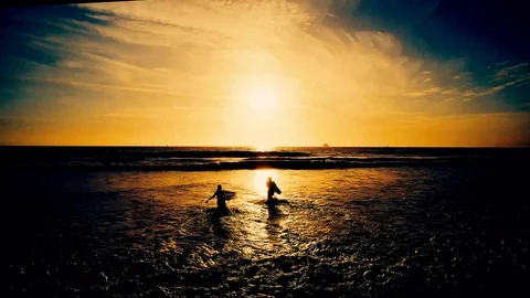 Surf girls Stock Footage 101253734