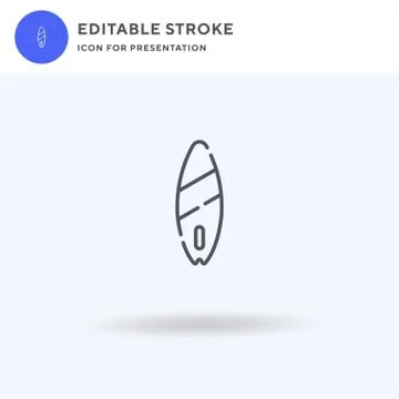 Surf icon vector, filled flat sign, solid pictogram isolated on white, logo Stock Illustration