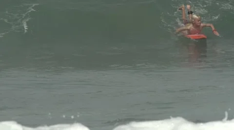 Surf Kid Slow Motion Stock Footage 40626043
