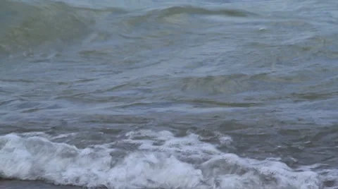 Surf at Lake Michigan Stock Footage 8777615