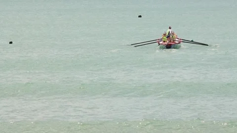 Surf Life Saving contest New Zealand Stock Footage 254830042