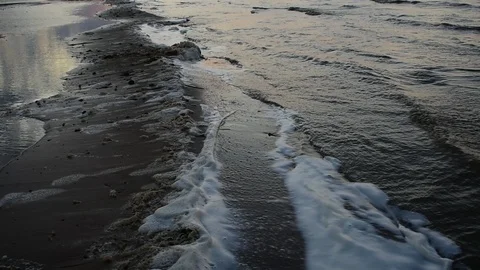 Surf line, medium shot Stock Footage 116545302