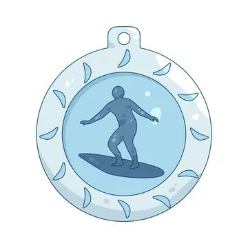 Surf medal Stock Illustration