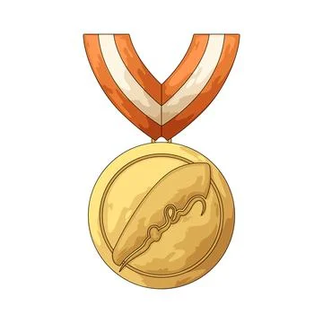Surf medal illustration Stock Illustration