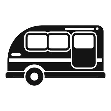 Surf motorhome icon simple vector. Auto van Stock Illustration