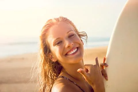 Surf is my happiness Stock Photos