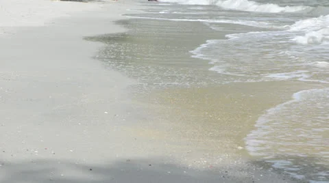 Surf Over Sand Stock Footage 27104171