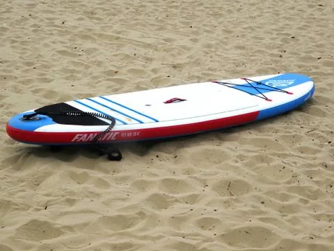 Surf Paddle Board On The Beach Stock Photos