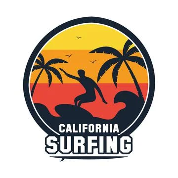 Surf patch circle Ilustración de archivo