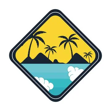 Surf patch rhombus Illustrazione stock