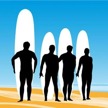 Surf pose イラスト素材