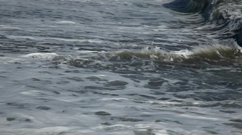 Surf on a sandy beach 스톡 동영상 2923454