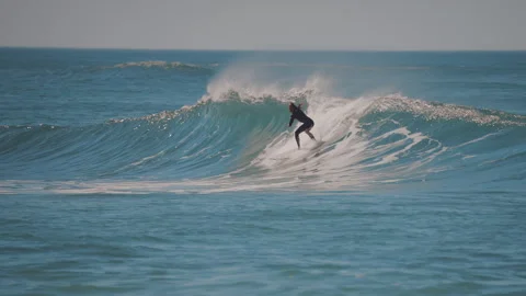 Surf session in Portugal. Stock Footage 285738451