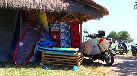 Surf Shack by the Beach Stock Footage 50446203