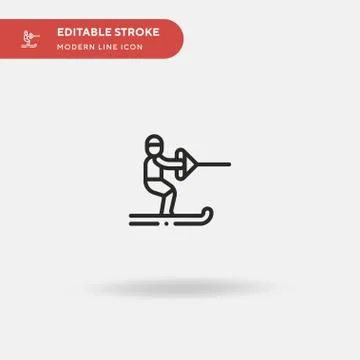 Surf Simple vector icon. Illustration symbol design template for web mobile U Stock Illustration