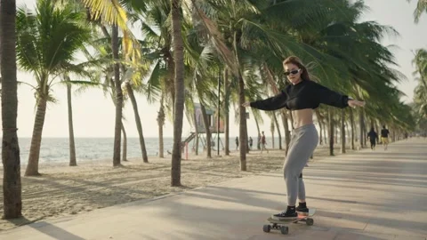 Surf Skate Board Stock Footage 147932571