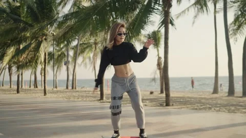 Surf Skate Board Stock Footage 147932784