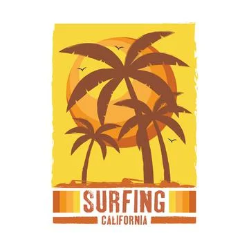 Surf square patch Stock Illustration