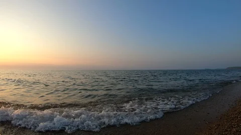 Surf at sunset Stock Footage 108039383