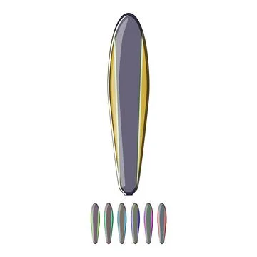 Surf surfboard beach cartoon vector graphic Stock Illustration