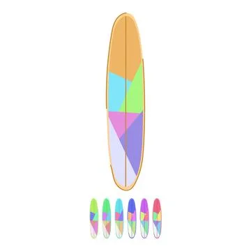 Surf surfboard vector cartoon graphic Stock Illustration