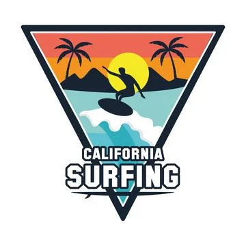 Surf triangle patch Illustrazione stock