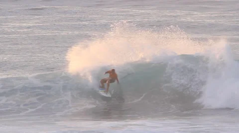 Surf Turn in Hawaii Stock Footage 36669336