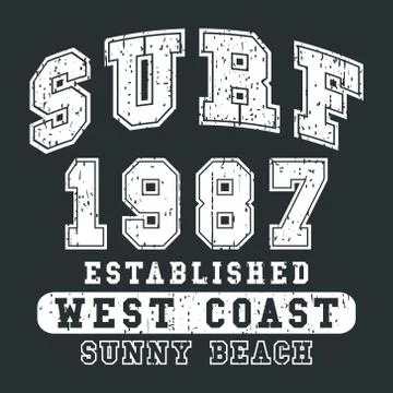 Surf vintage print Stock Illustration