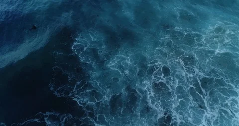 Surf wave pattern from overhead Stock Footage 96131549