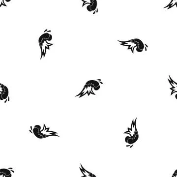 Surf wave pattern seamless black イラスト素材