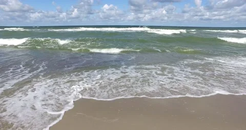 Surf waves on the Baltic Sea Stock Footage 142369040