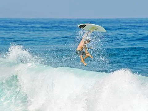 Surf wipeout Stock Photos