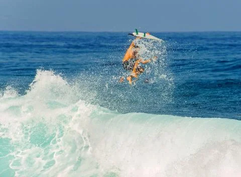 Surf wipeout Foto stock