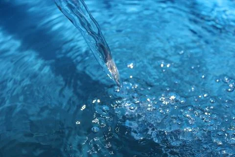 Surface abstract effects image Cool Water on Pool bowel lighted shine Stock Photos