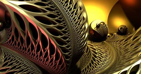 The surface of an alien planet 3d rendering Stock Illustration